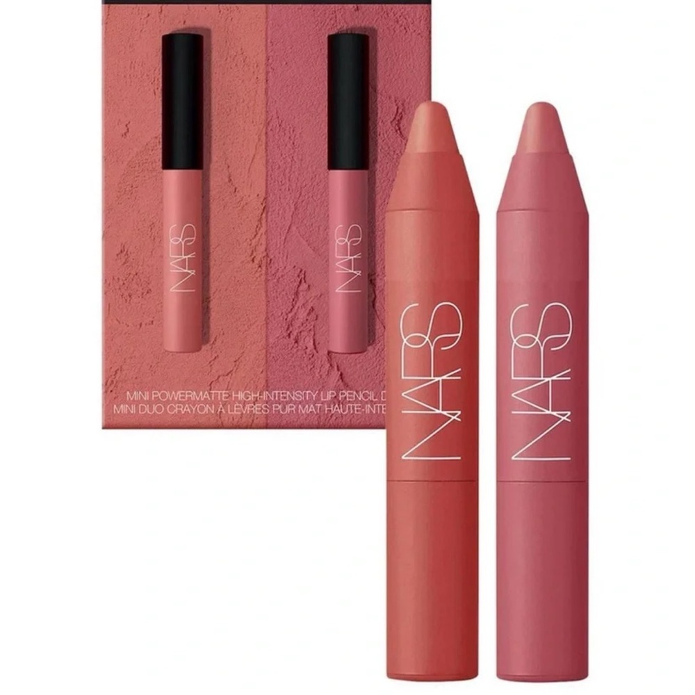 NWT NARS Mini Powermatte High-Intensity Lip Pencil Duo/TAKE ME HOME+DOLCE VITA